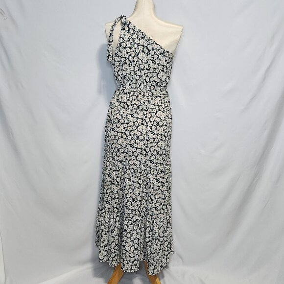PrettyGarden Black Floral Print One-Shoulder Dress Size L - Picture 4 of 13